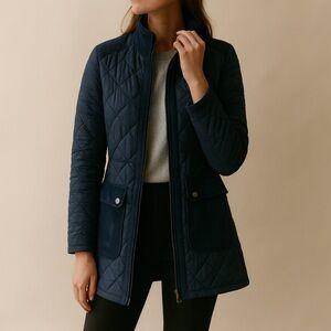 Bagatelle Quilted Puffer Blue Navy Jacket Size Medium